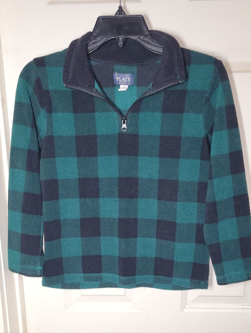 Childrens Place Green and Black Checkered Sweater
